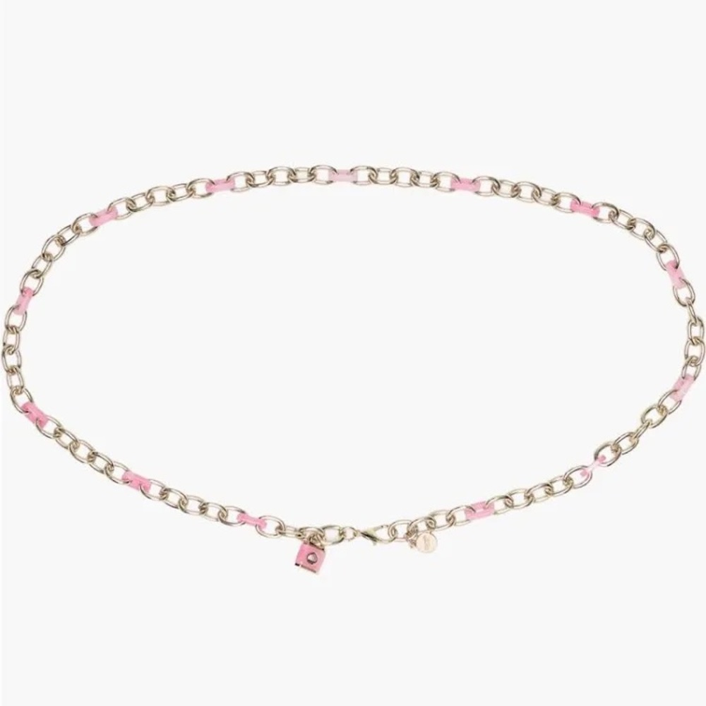 Kate Spade Pink and Gold Chain Belt